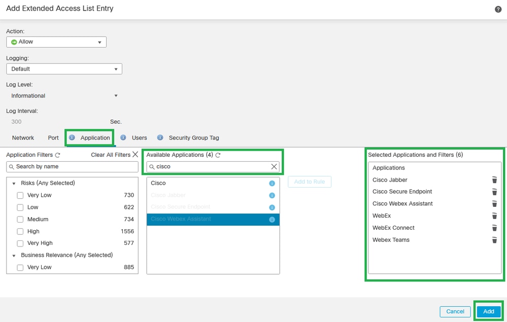 Add Extended Access List Entry