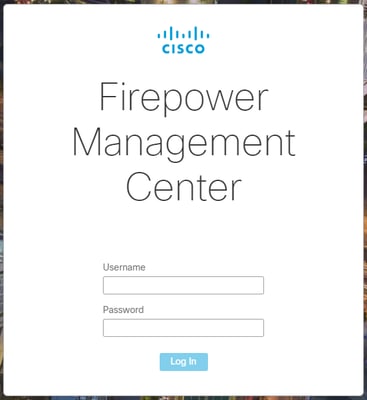 Log into Firepower Management Center Method 1