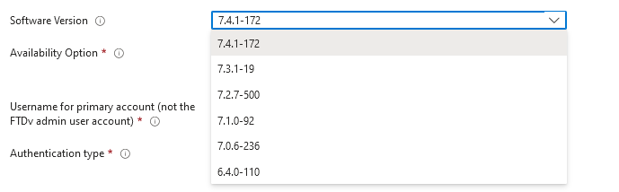 Azure Marketで展開できるバージョン