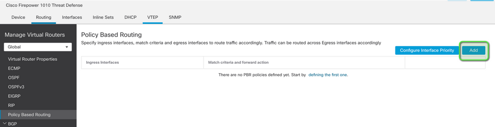 Add a New Policy-Based Routing Configuration