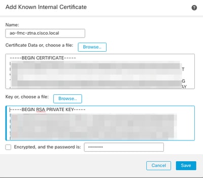 Import Internal Certificate (application)