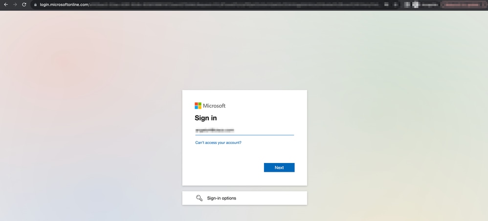 Verify login test with Azure (application 2)