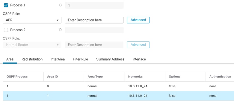 Configuration de zone FTD interne