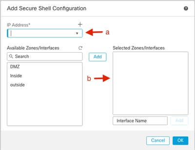 Configurar SSH nas configurações da plataforma