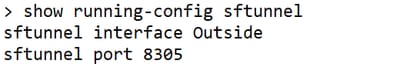Running Config for Sftunnel