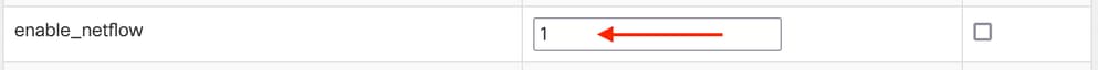 SS顯示SNA中的enable netflow advanced選項