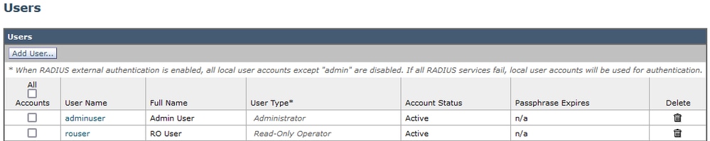 Immagine - Configurazione utente in SWA