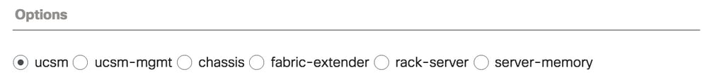 Options Available for Technical Support File Types