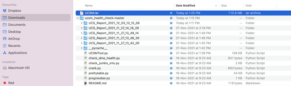 Folder Showing UCSM Techsupport Log