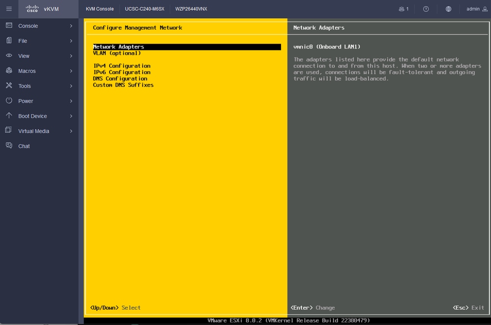 ESXi Management Configuration