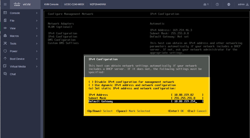 IPV4 Config