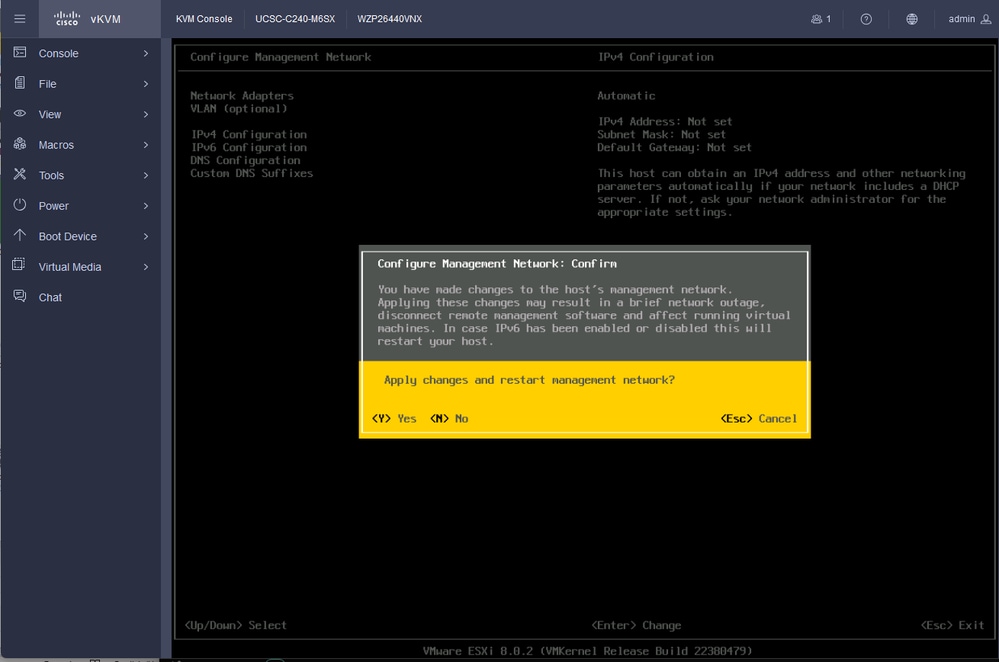 IPV4 Config Save