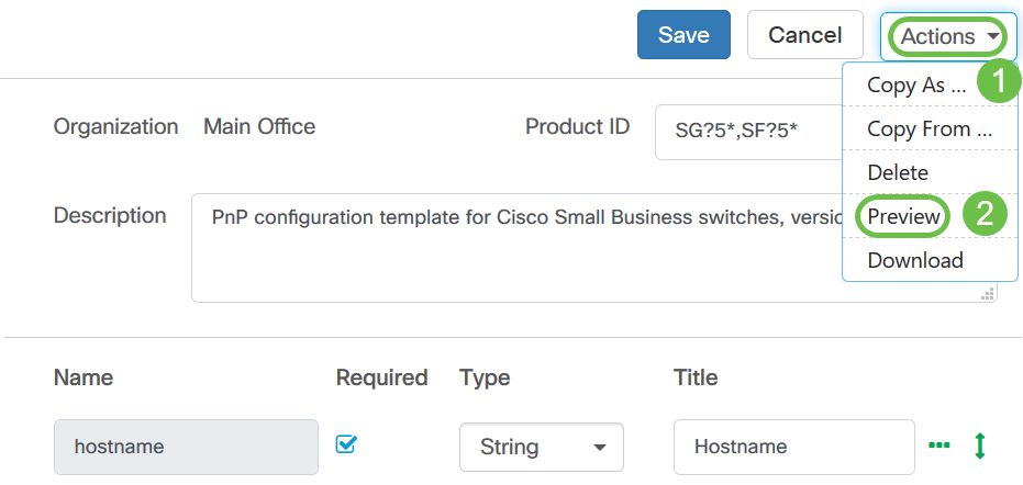 You may navigate to Actions > Preview to see how the form will be presented to the user when a device record is being created.