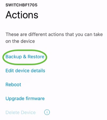 Click Backup & Restore. 