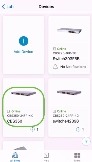 Choose the device you would like to upgrade firmware.