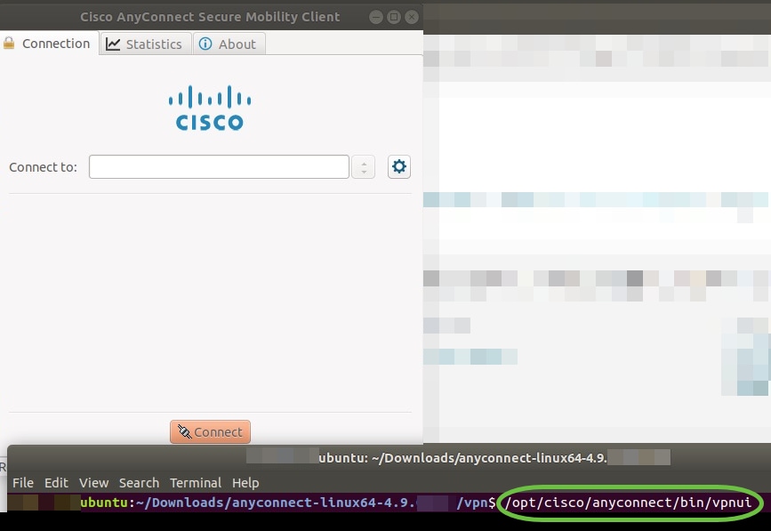 Verwenden Sie folgenden Befehl: /opt/cisco/anyconnect/bin/vpnui.