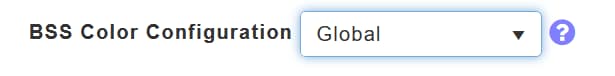 By default, BSS Color Configuration is set to Global. 