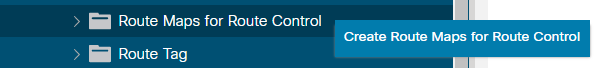 Select the option to Create Route Maps for Route Control