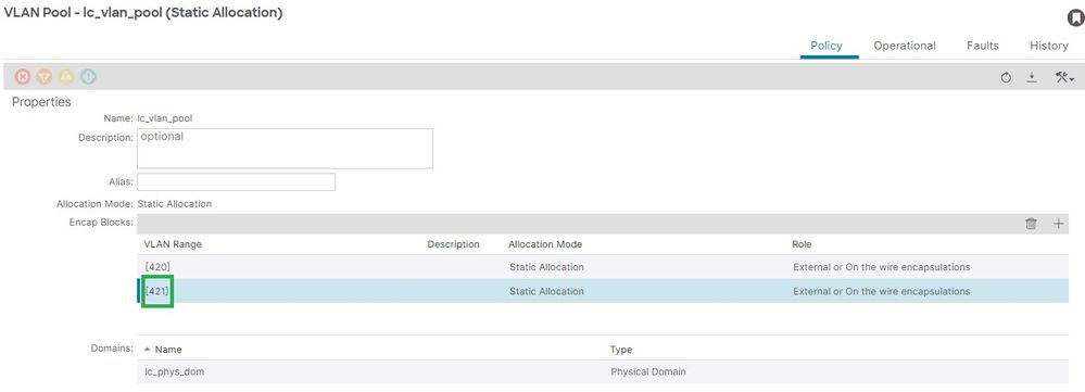 Vlan on VLAN pool