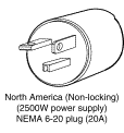 NEMA 6 20 플러그