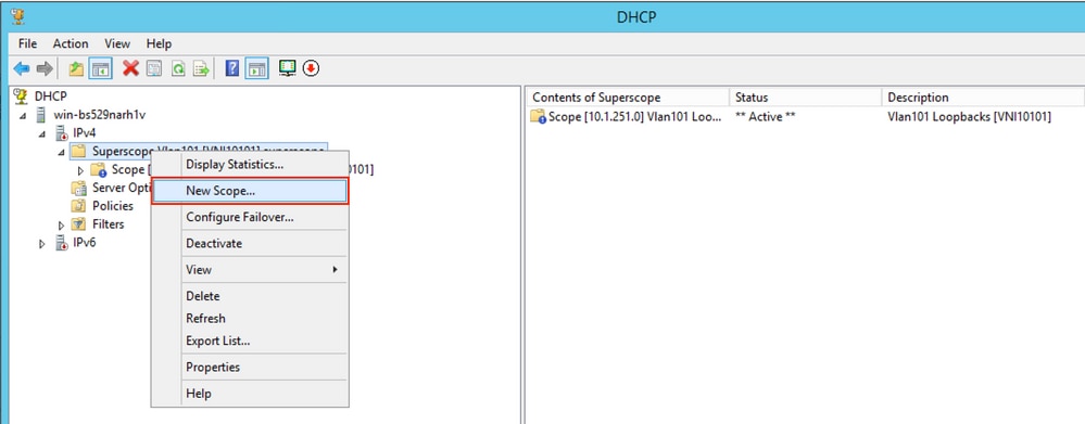 win2012, Select New Scope