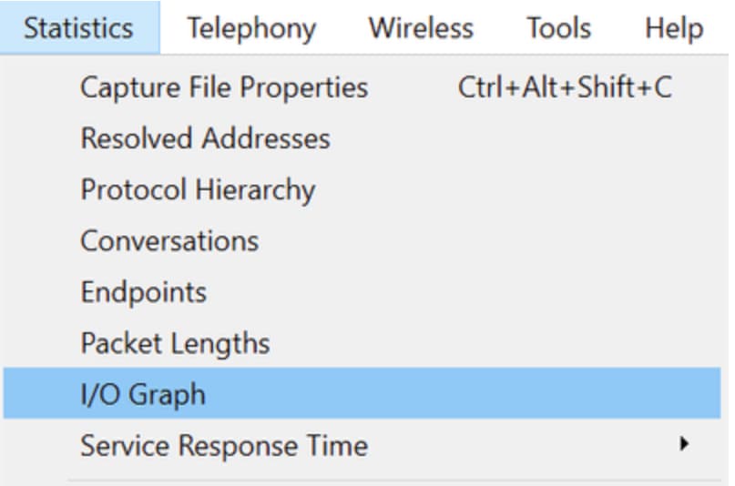 Estatísticas do Wireshark