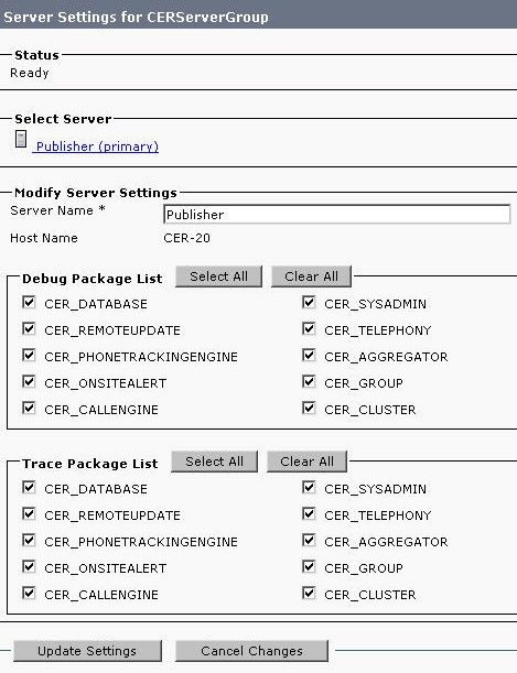 Configure Server Settings