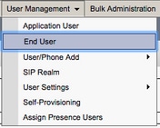 End User configuration