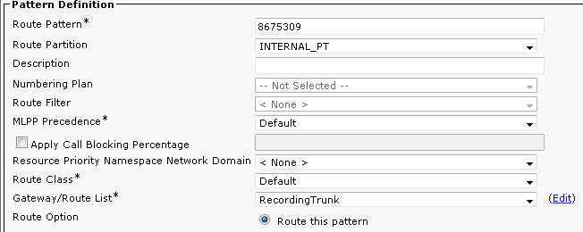 Route Pattern