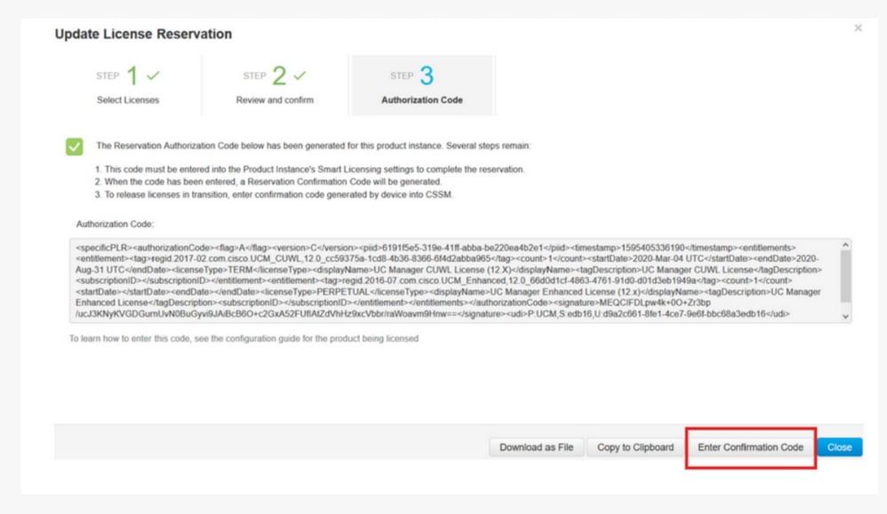 Update License Reservation