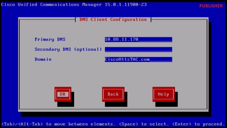 Configuração do cliente DNS