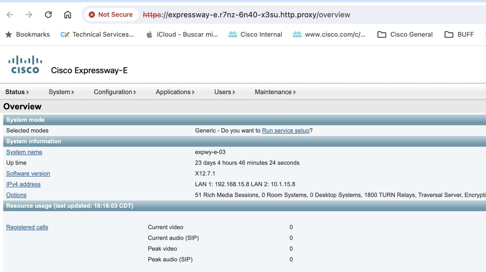 Proxy HTTP do Radkit - Expressway-E