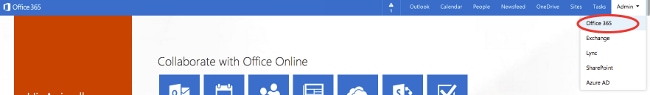 ドロップダウンからOffice 365を選択