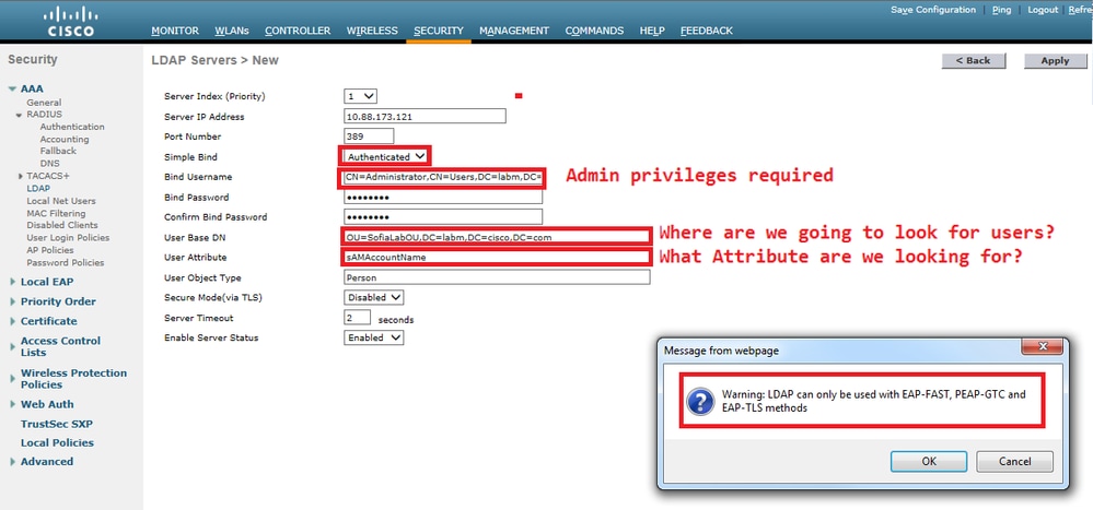 WLC GUI 구성