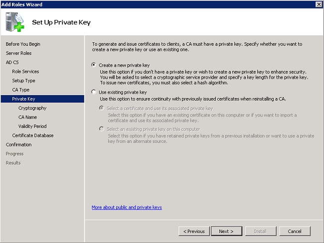 Set Up Private Key