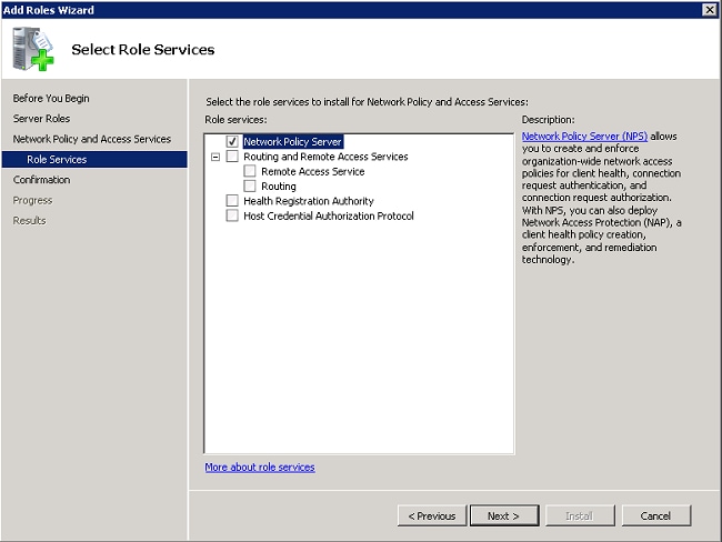 Select Network Policy Server