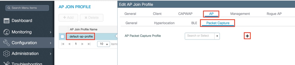 Packet Capture Page