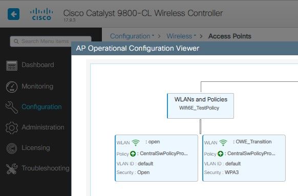 Visualizador de Configuração Operacional do AP do Modo de Transição OWE