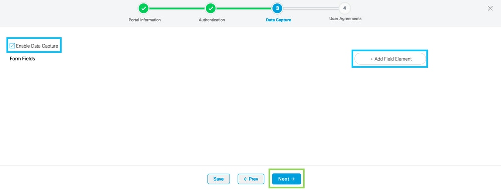 Página de Elementos de Captura de Datos en Espacios de ADN