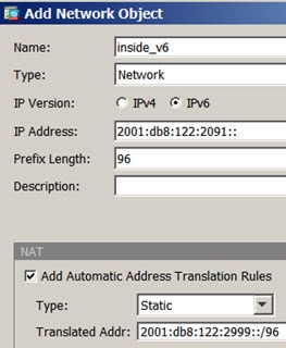 NAT66 static rule.