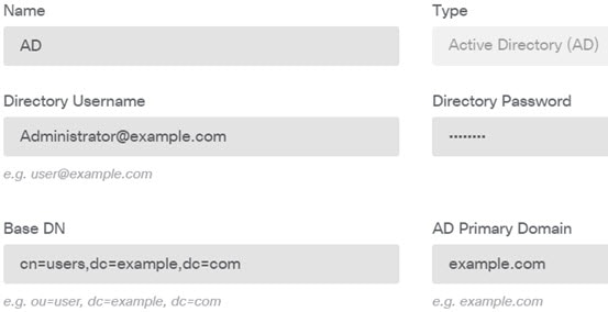 Identity realm basic settings.