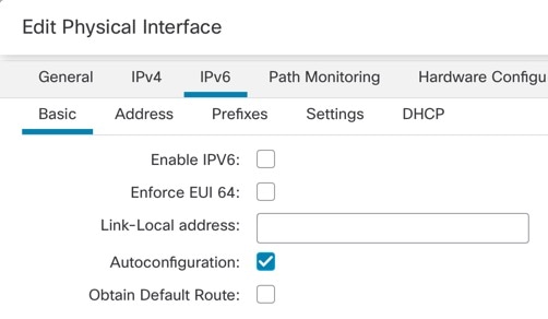 IPv6 Tab