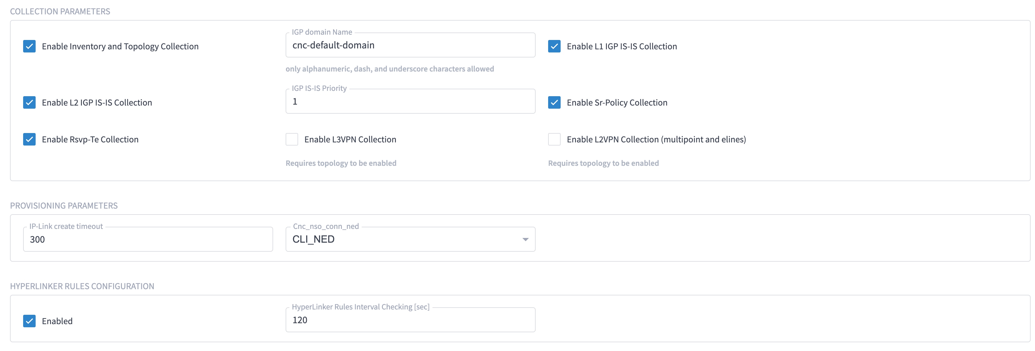 Crosswork Network Controller Collection and Provisioning