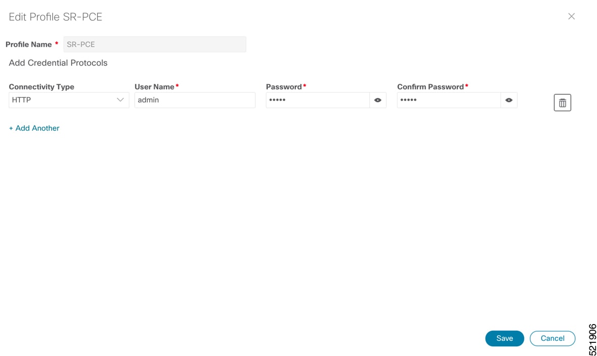 SR-PCE credential profile