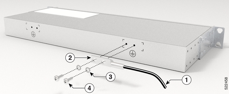 Grounding Patch Panel with a ground lug cable.