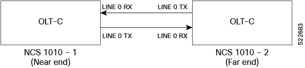 An image showing a two node NCS 1010 topology