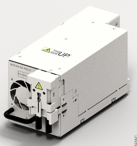 This image shows the NCS1K4-DC-PSU-2 PSU in perspective view.