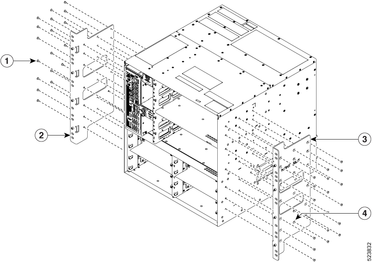 This image shows attaching the mounting brackets on a loaded chassis.