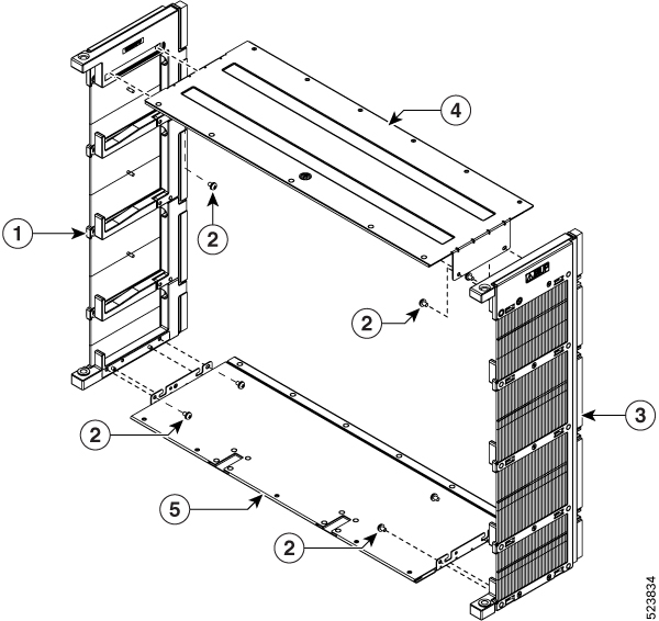 This image shows the alignment of the top hood and bottom cover with the side frames of the front door.