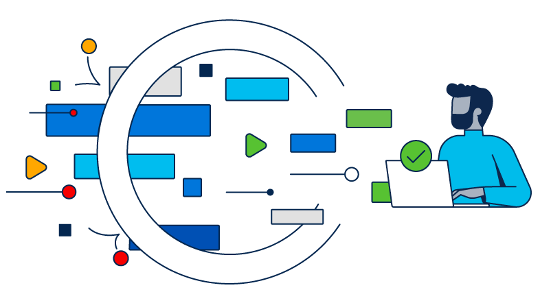 Illustration depicting a representation of firewall